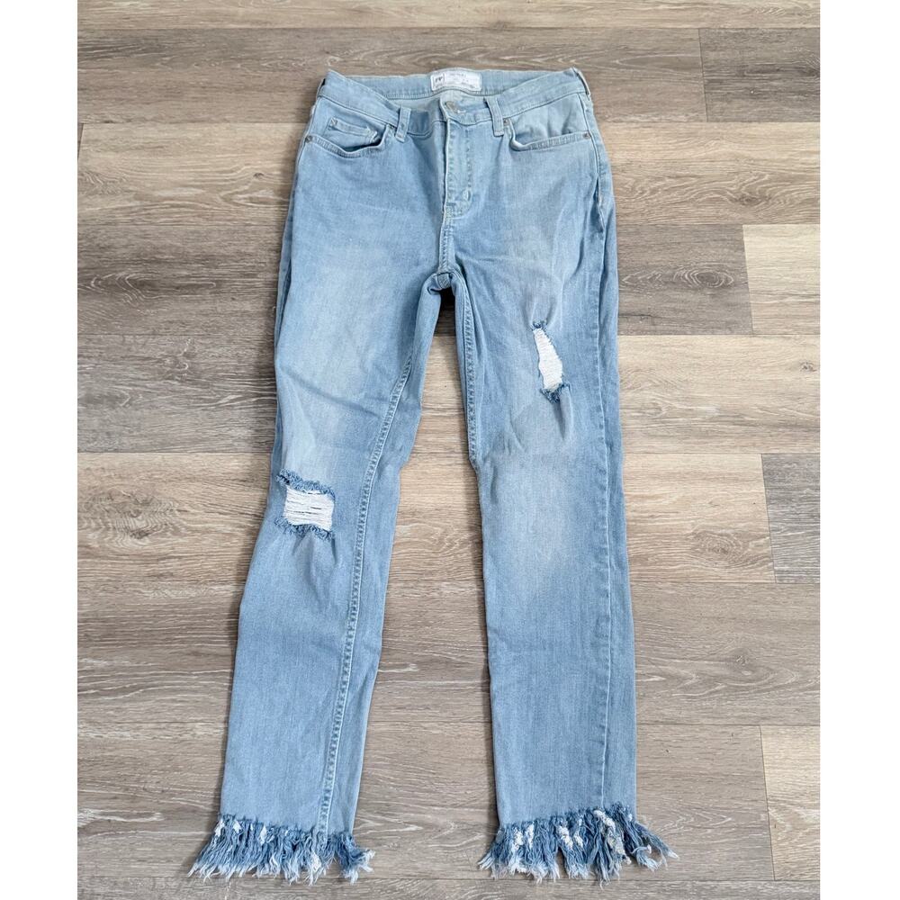 Free People Great Heights Frayed Hem Skinny Jeans 28 - Picture 1 of 3
